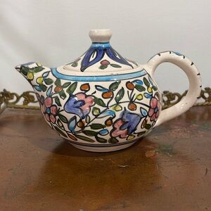 Vintage Armenian Jerusalem Teapot From Israel.